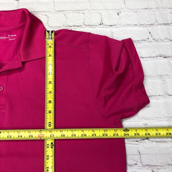 Under Armour Men Short Sleeve Golf Polo Shirt Top Size XL X-Large Pink B244 -21 - Picture 3 of 12